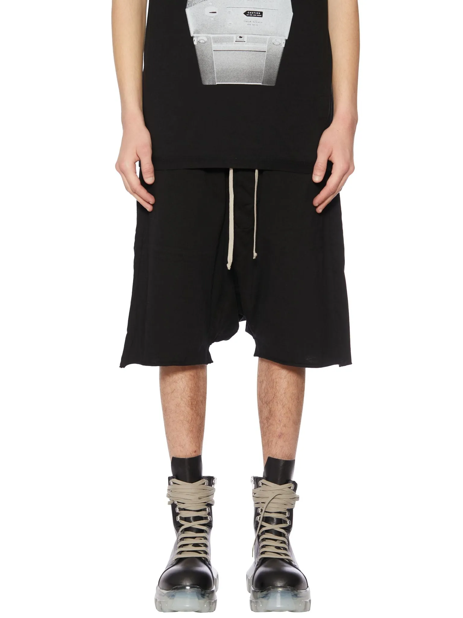 Rick Owens DRKSHDW Straight Hem Drawstring Shorts
