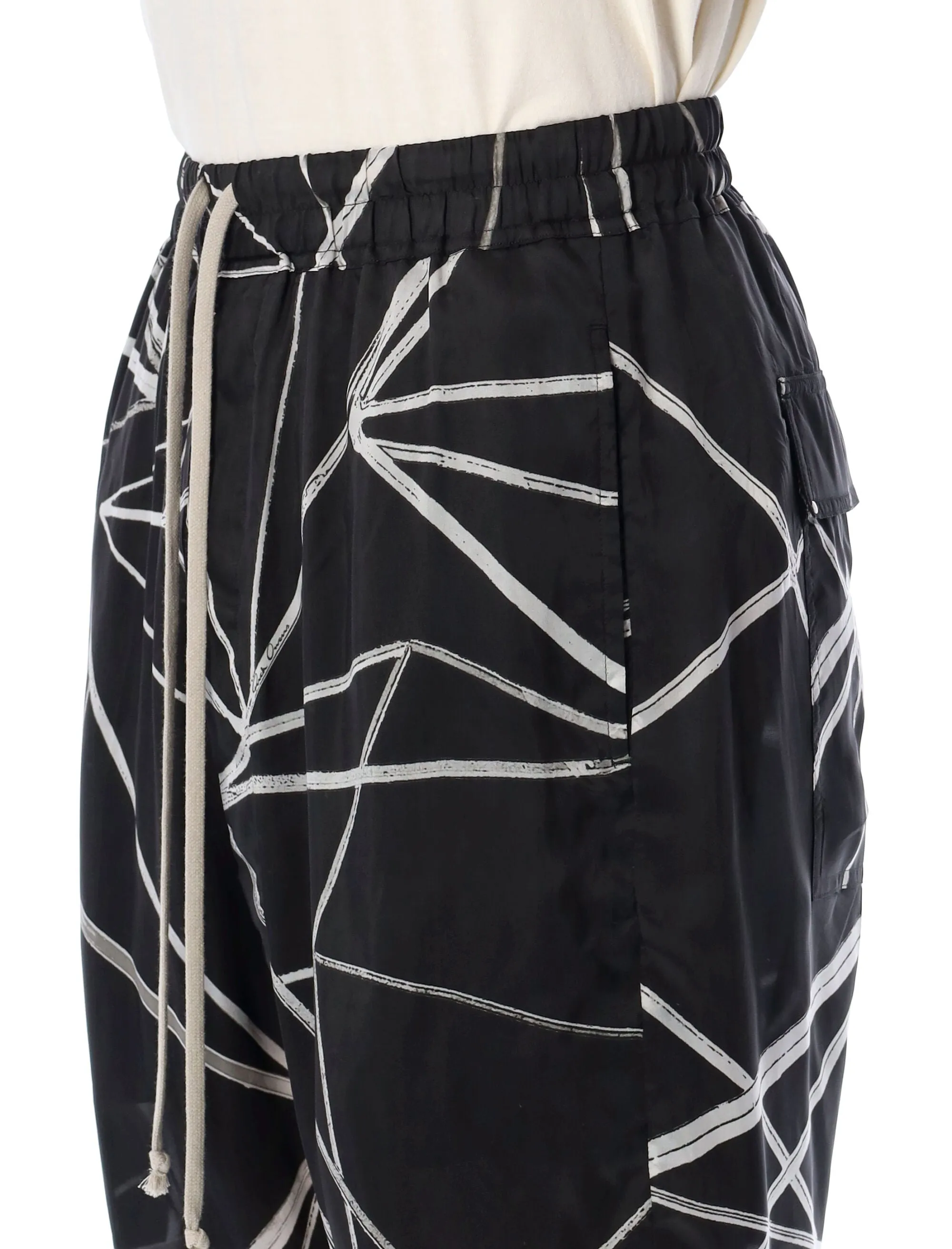 Rick Owens High Waist Drawstring Shorts