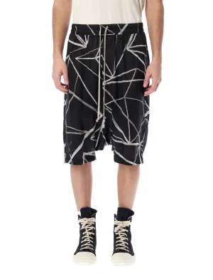 Rick Owens High Waist Drawstring Shorts
