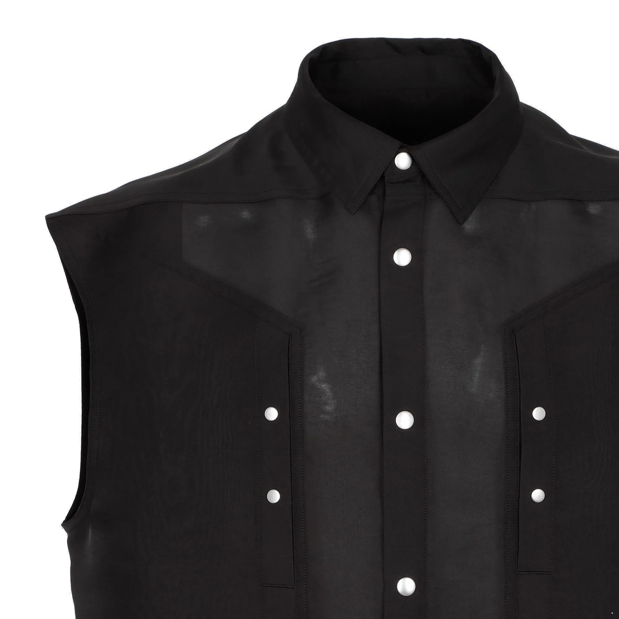 Rick Owens Jumbo Sleeveless Shirt Jacket