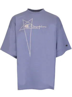 Rick Owens Logo Embroidered Crewneck T-Shirt