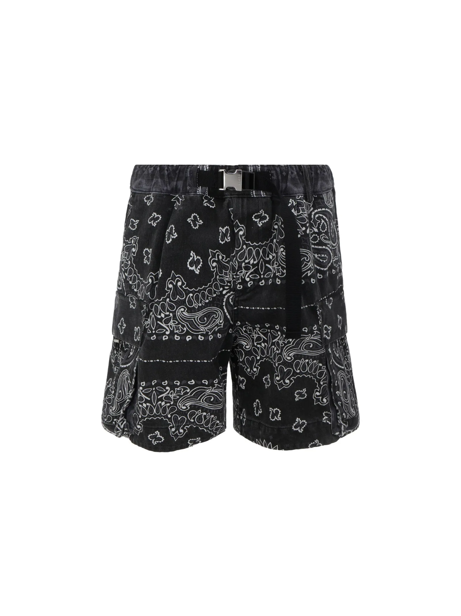 Sacai Buckled Bandana Pattern Bermuda Shorts