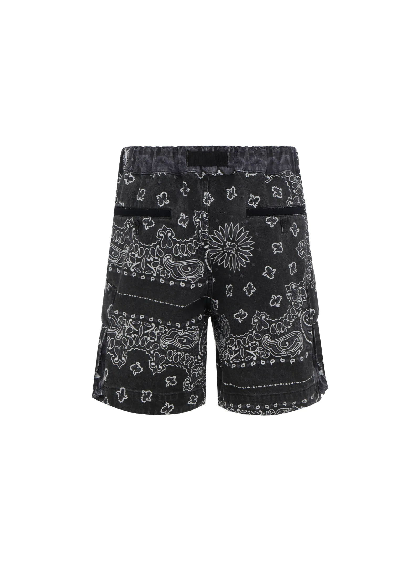 Sacai Buckled Bandana Pattern Bermuda Shorts