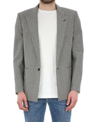 Saint Laurent Checked Single-Breasted Jacket