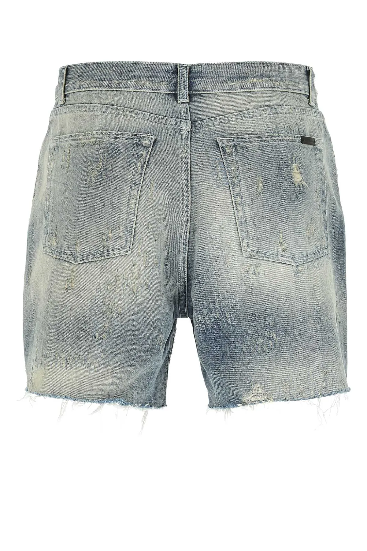 Saint Laurent Destroyed California Denim Shorts