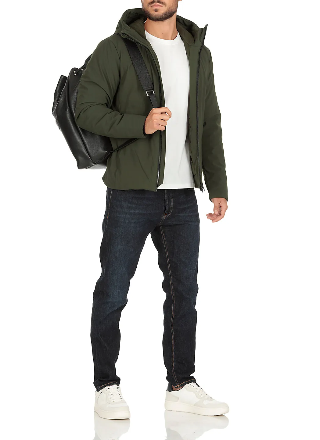 Save The Duck Logo Patch Hooded Jacket