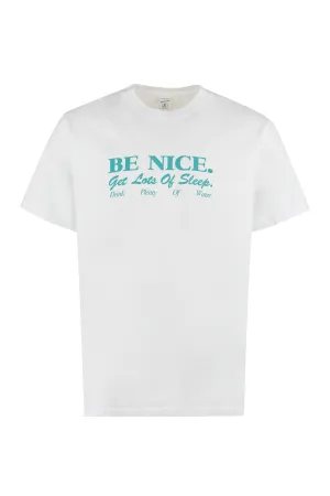 Sporty & Rich Slogan-Printed Crewneck T-Shirt