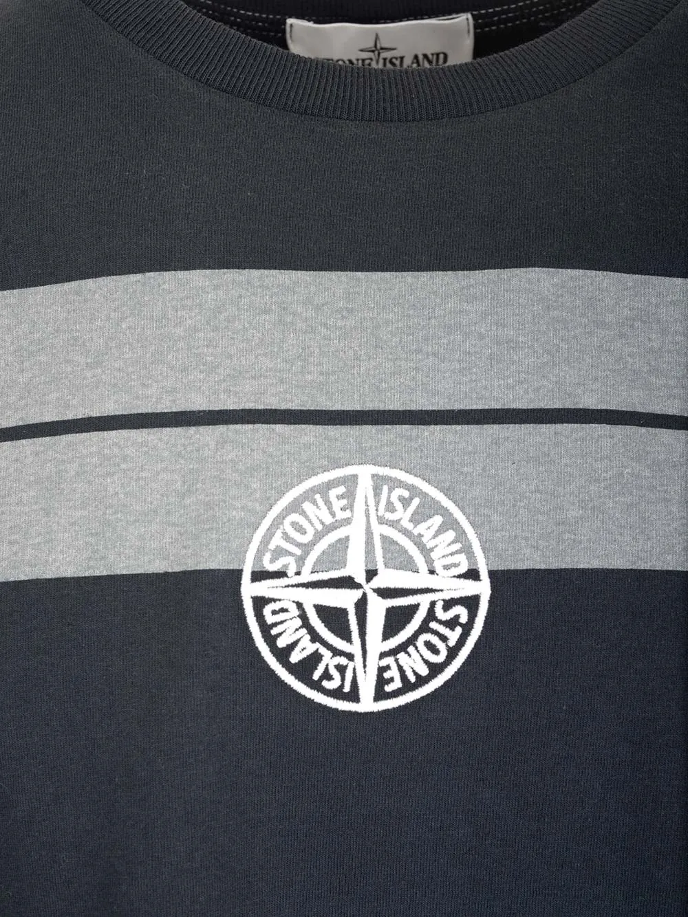 Stone Island Logo Embriodered Crewneck T-Shirt