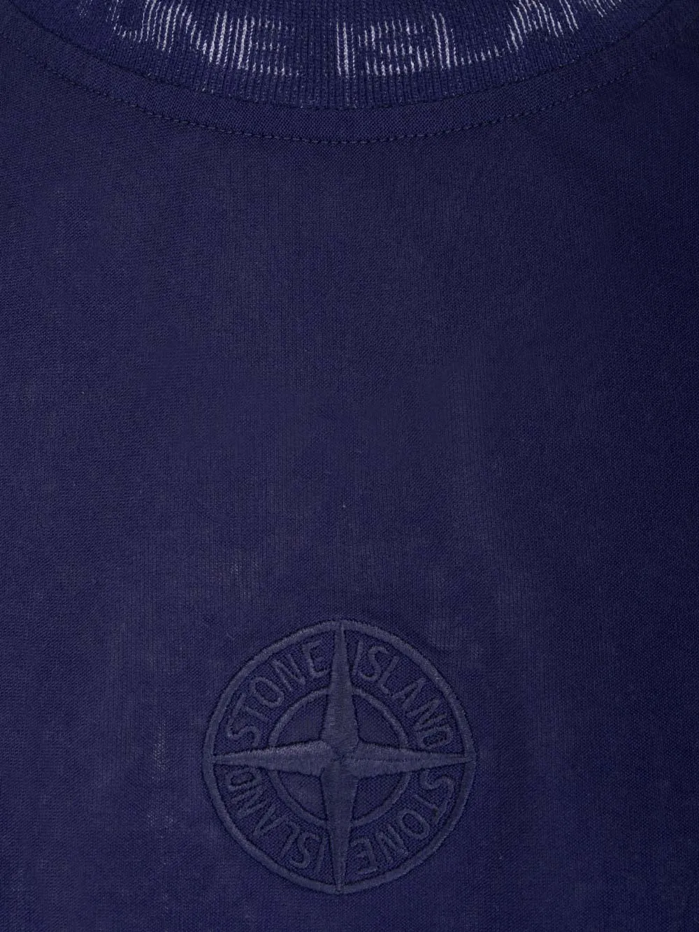 Stone Island Logo Embroidered Crewneck T-Shirt