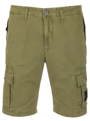Stone Island Logo Patch Cargo Shorts