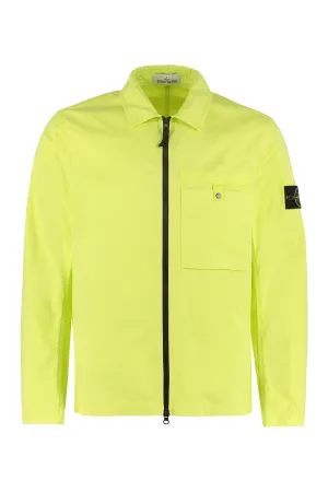 Stone Island Logo Patch Long-Sleeved Jacket