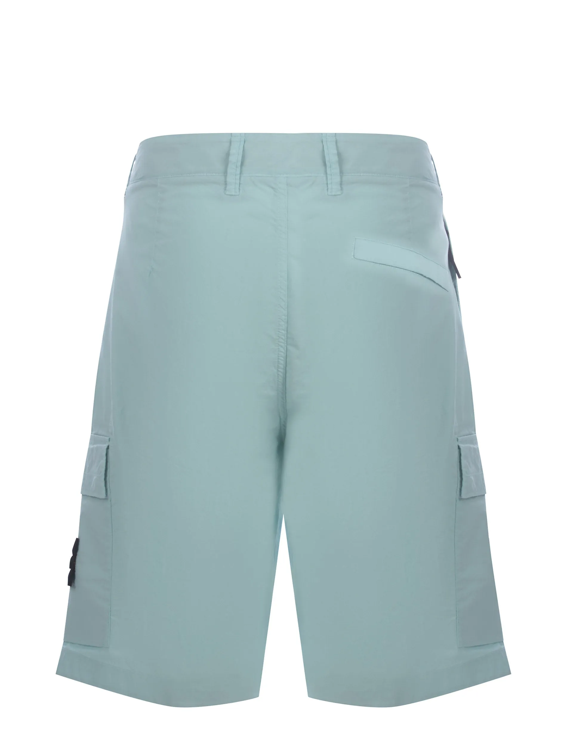 Stone Island Logo Patch Mid-Rise Cargo Shorts