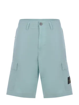 Stone Island Logo Patch Mid-Rise Cargo Shorts