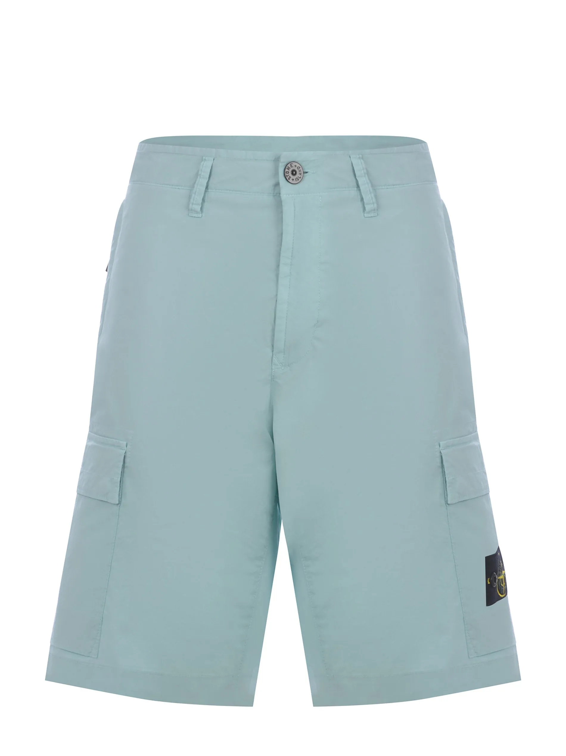 Stone Island Logo Patch Mid-Rise Cargo Shorts