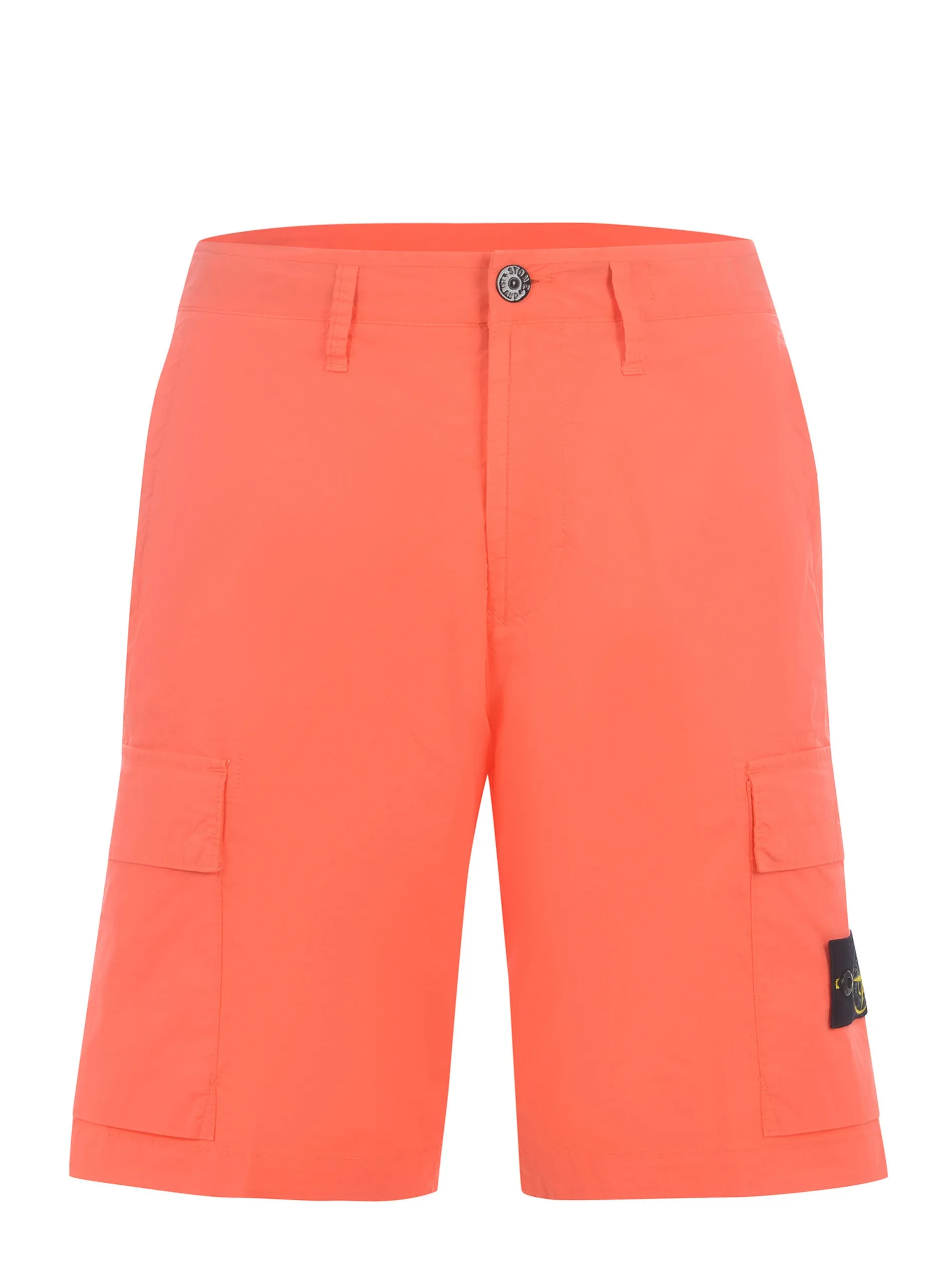 Stone Island Logo Patch Mid-Rise Cargo Shorts