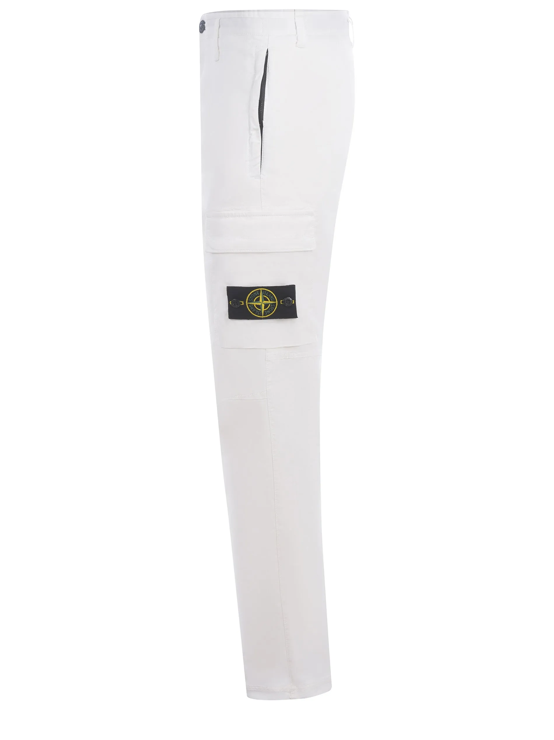 Stone Island Logo Patch Straight Leg Trousers