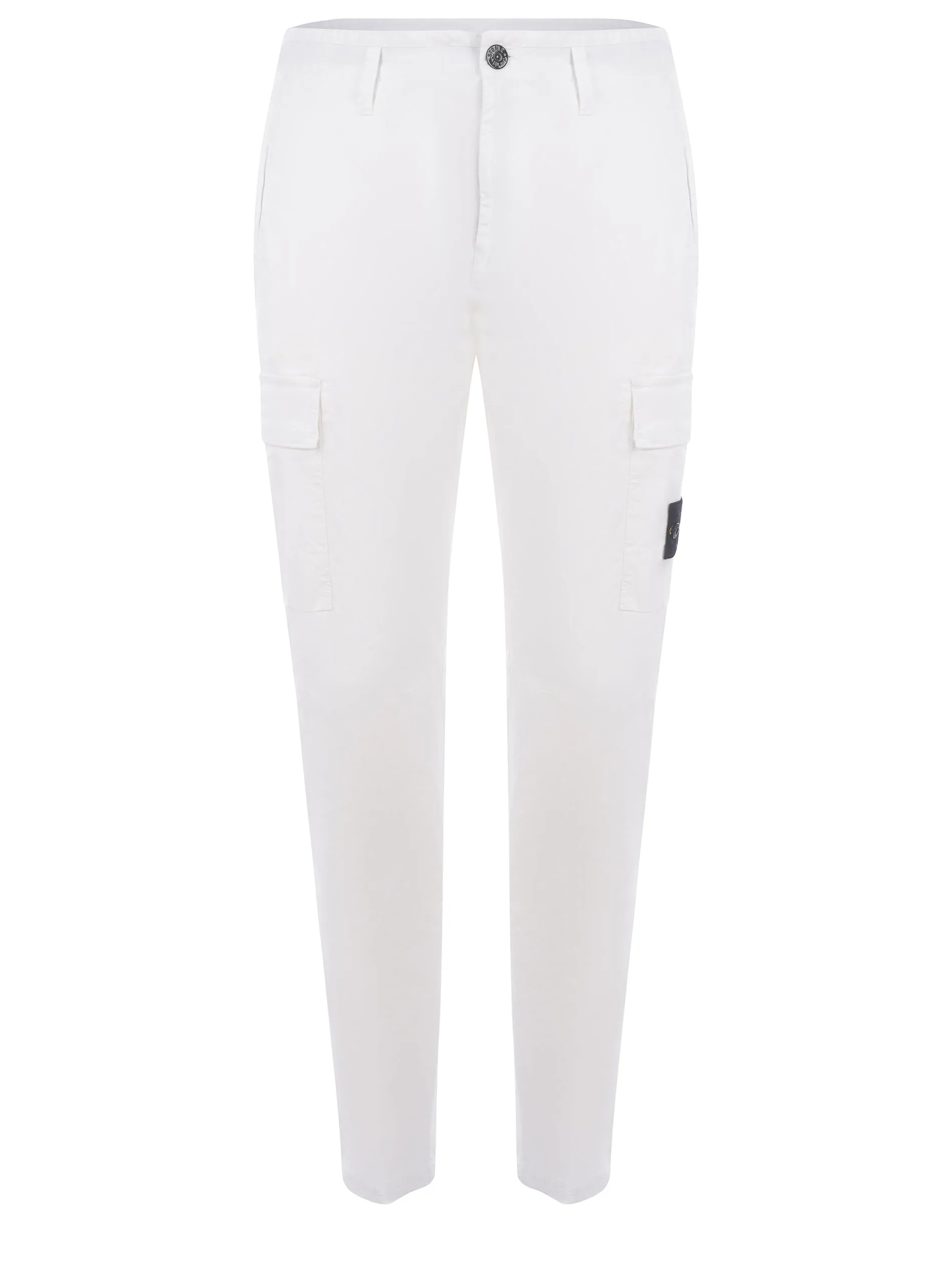 Stone Island Logo Patch Straight Leg Trousers