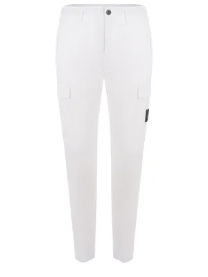 Stone Island Logo Patch Straight Leg Trousers