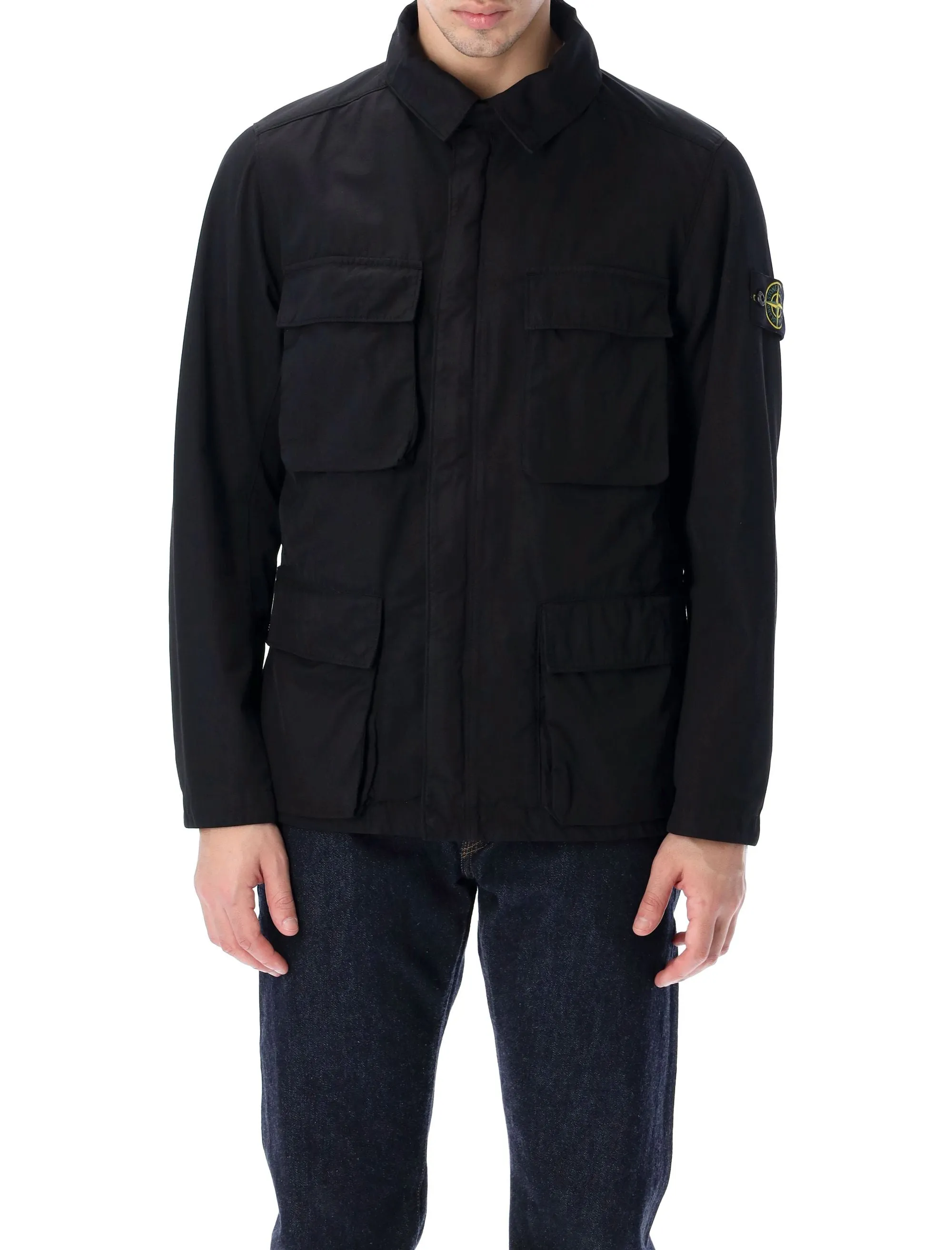 Stone Island Logo Patch Zipped Field Jacket