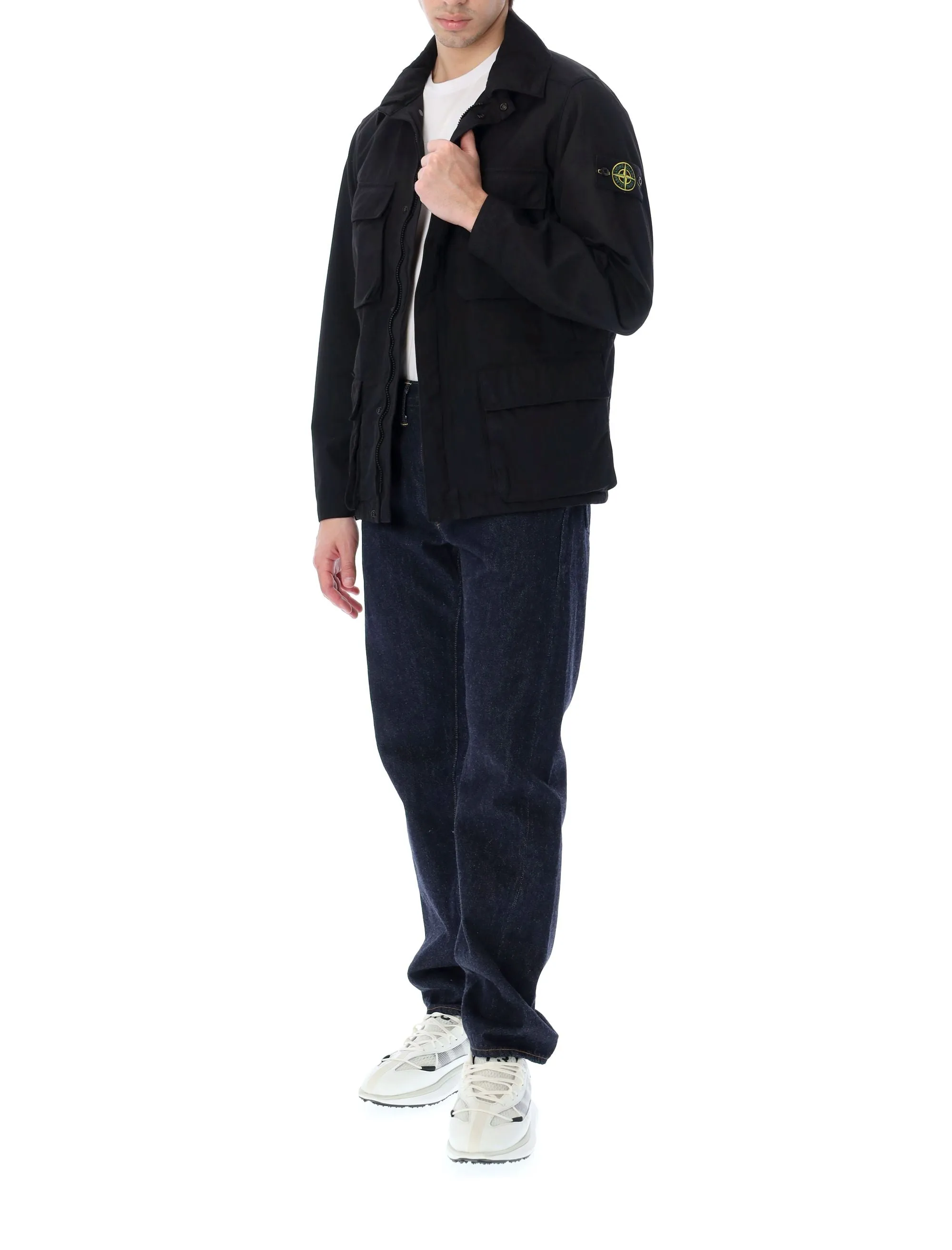 Stone Island Logo Patch Zipped Field Jacket