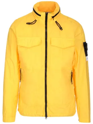 Stone Island Logo Patched Zip-Up Jacket