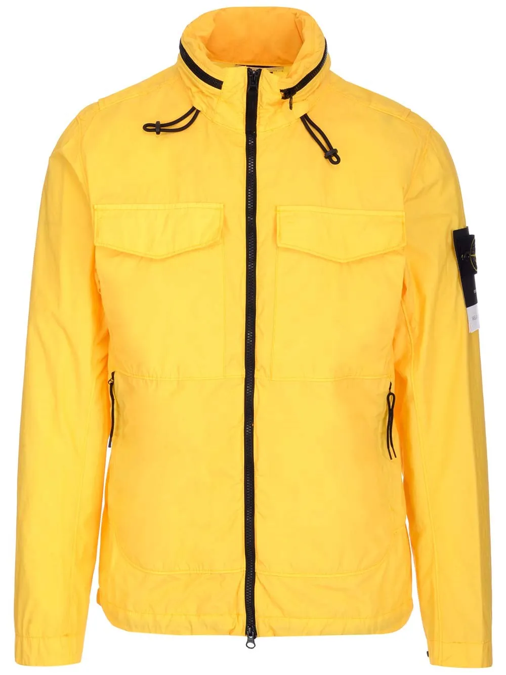 Stone Island Logo Patched Zip-Up Jacket