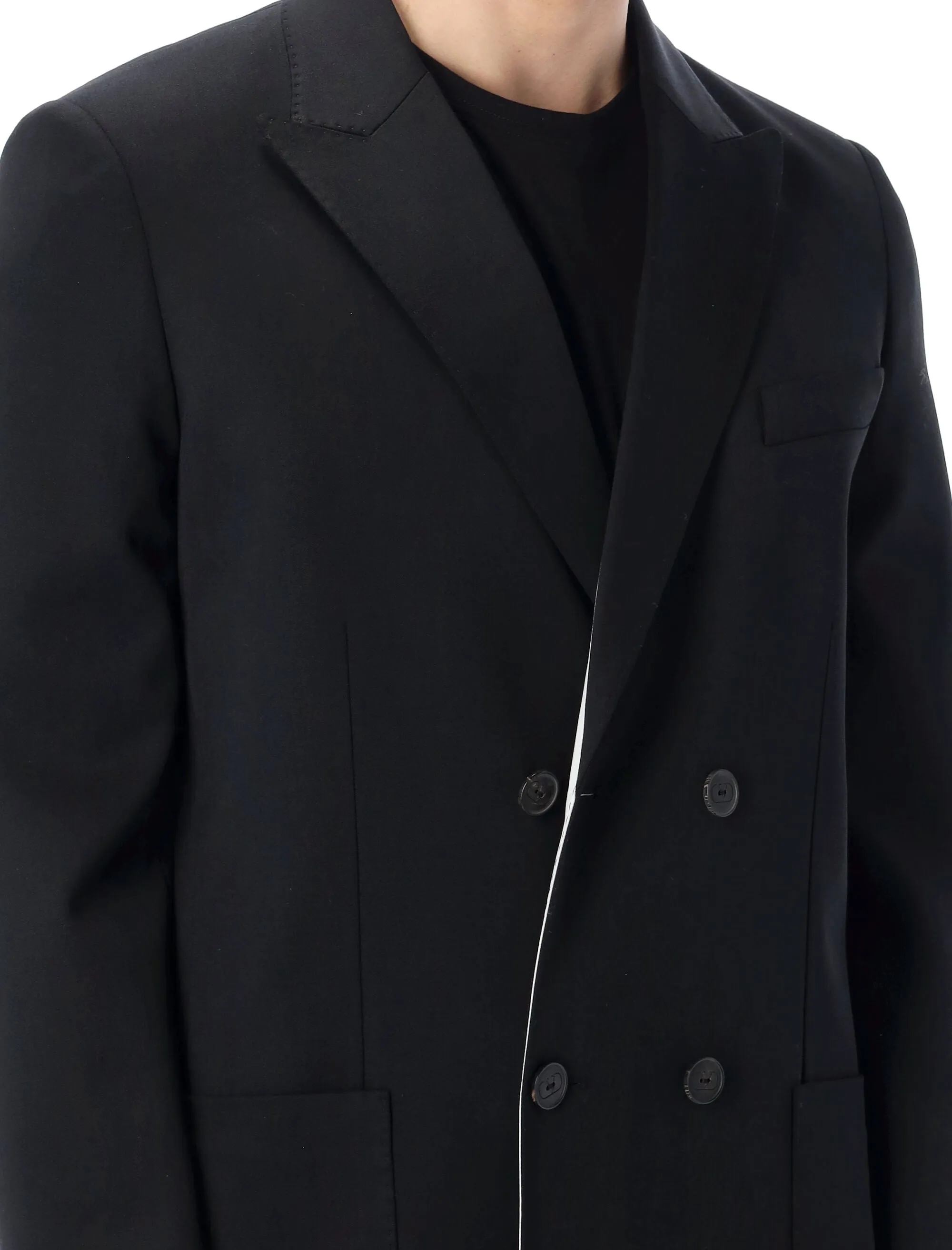 Valentino Double-Breast Long-Sleeved Jacket