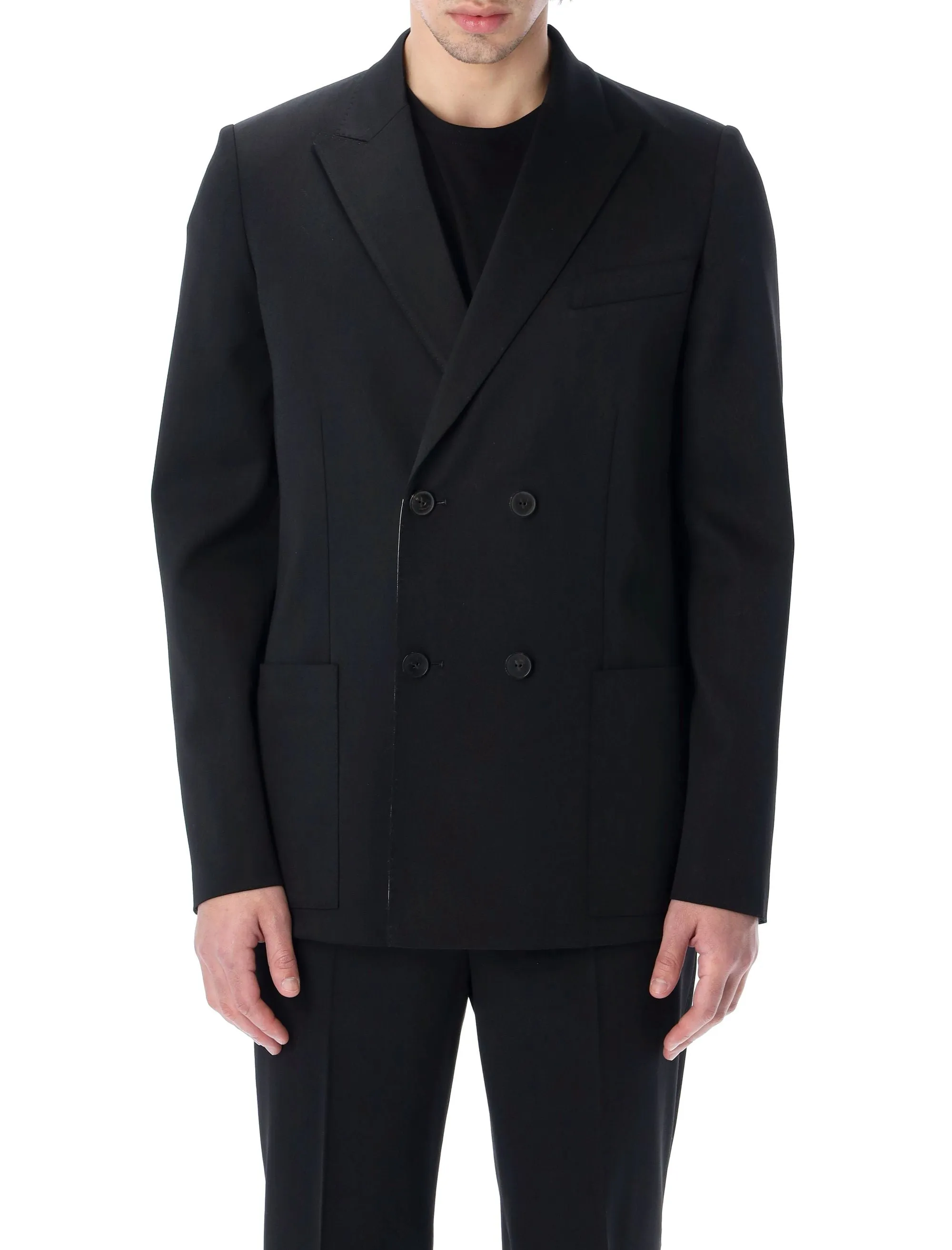 Valentino Double-Breast Long-Sleeved Jacket