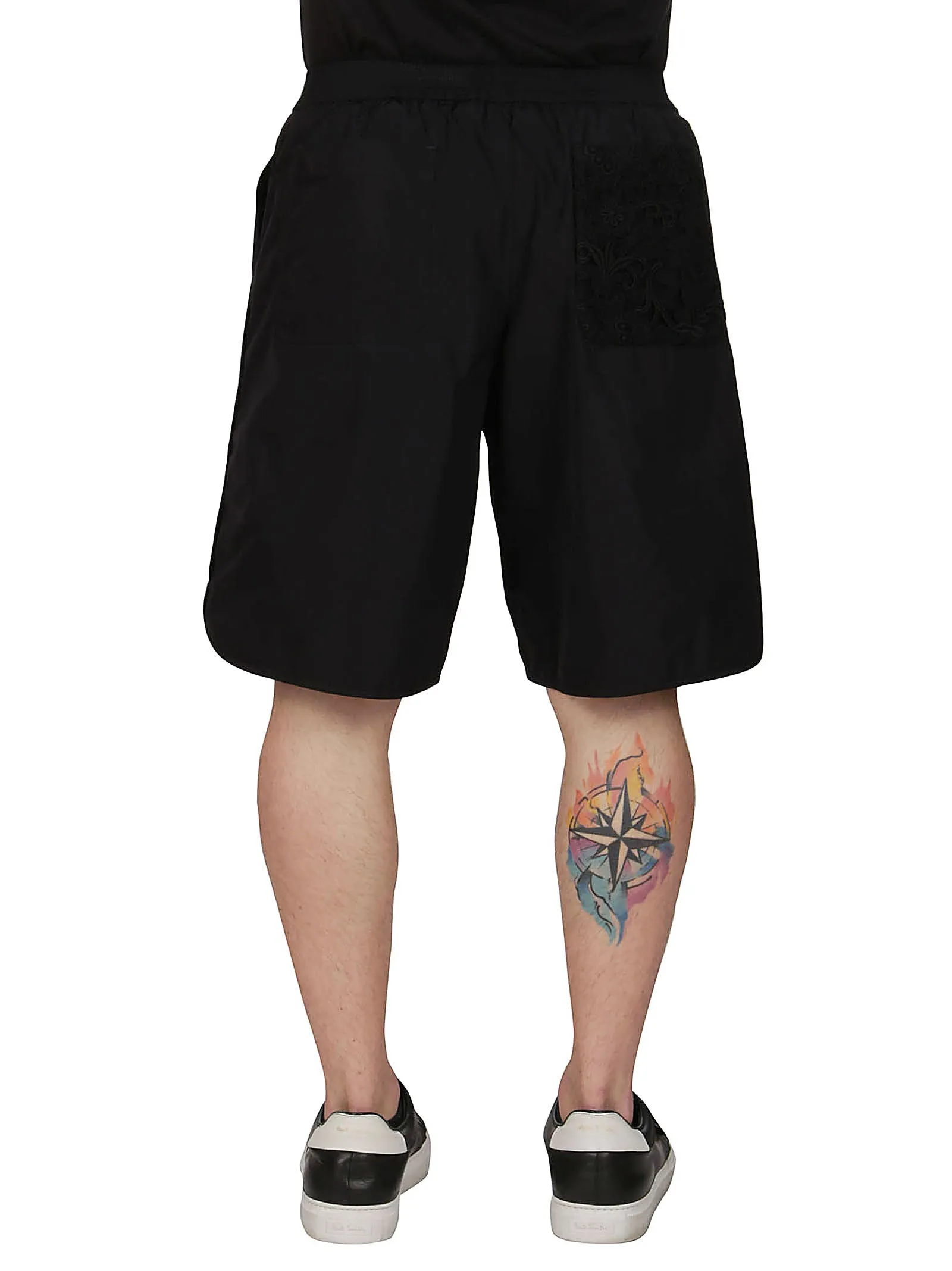 Valentino Floral Embroidered Pocket Track Shorts