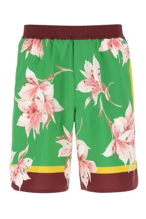 Valentino Flowers Printed Bermuda Shorts