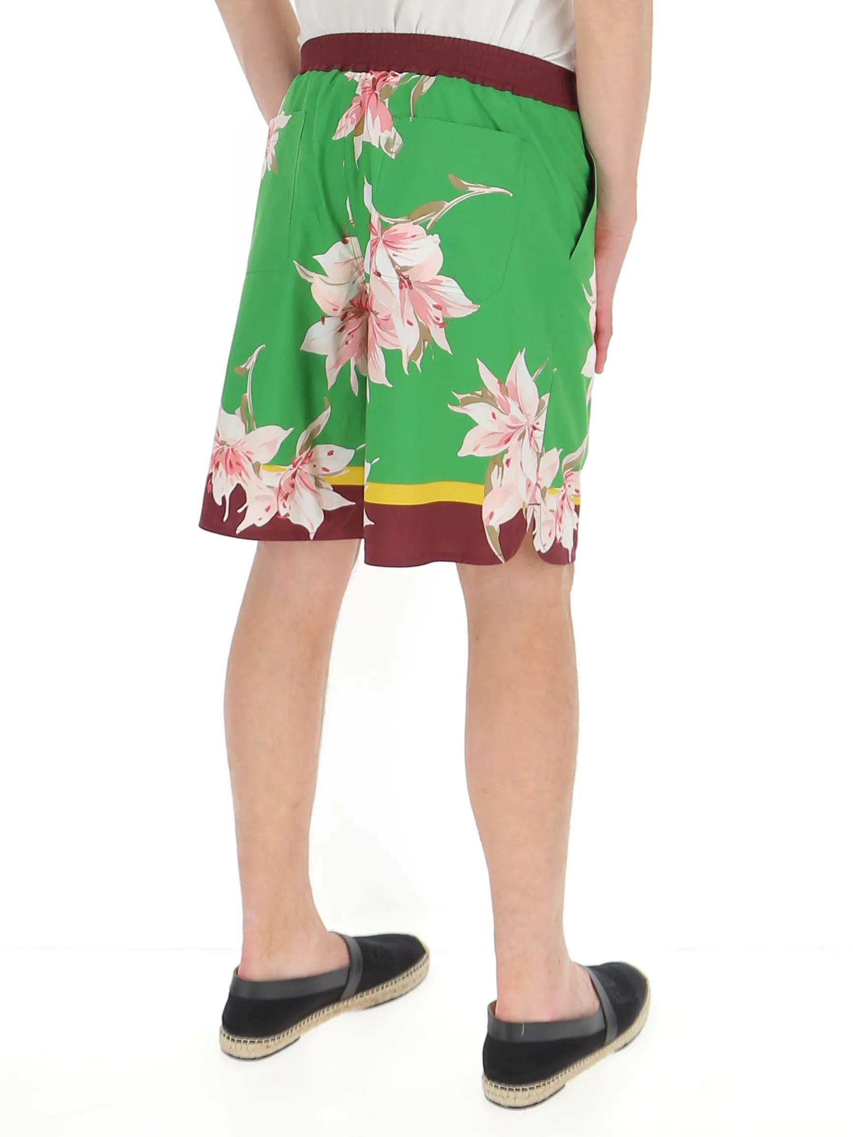 Valentino Flowers Printed Bermuda Shorts