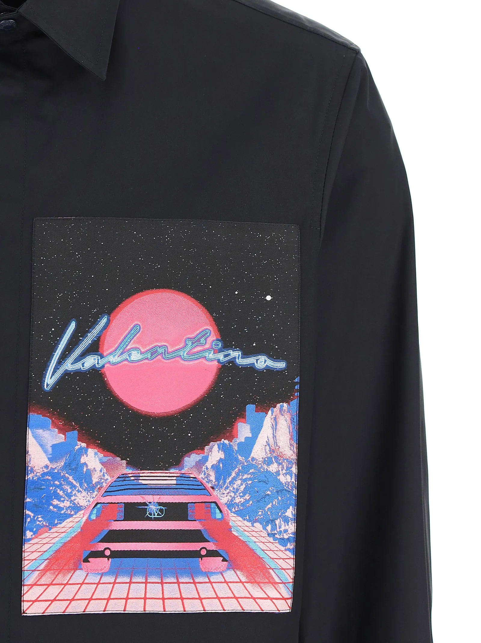 Valentino Graphic Print Pocket Jacket