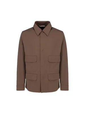 Valentino Logo Embroidered Long-Sleeved Jacket