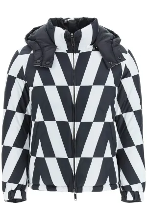 Valentino Optical Printed Reversible Hooded Jacket