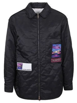 Valentino Quilted Zip Shirt Jacket
