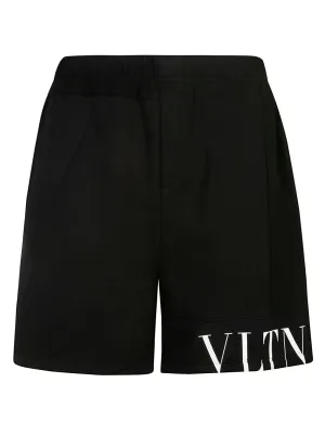 Valentino VLTN Logo Patchwork Bermuda Shorts