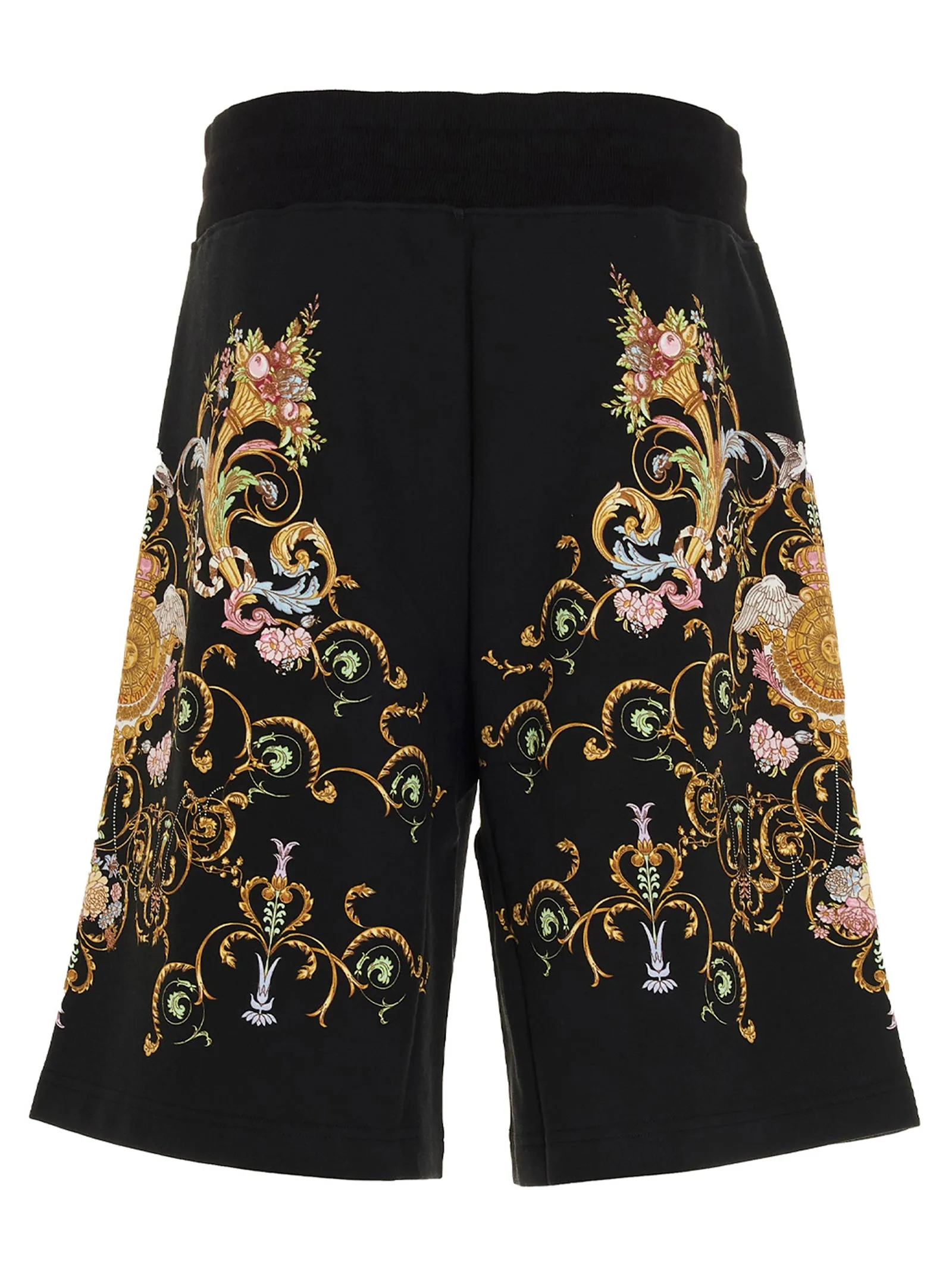 Versace Jeans Couture Barocco Printed Drawstring Flared Shorts