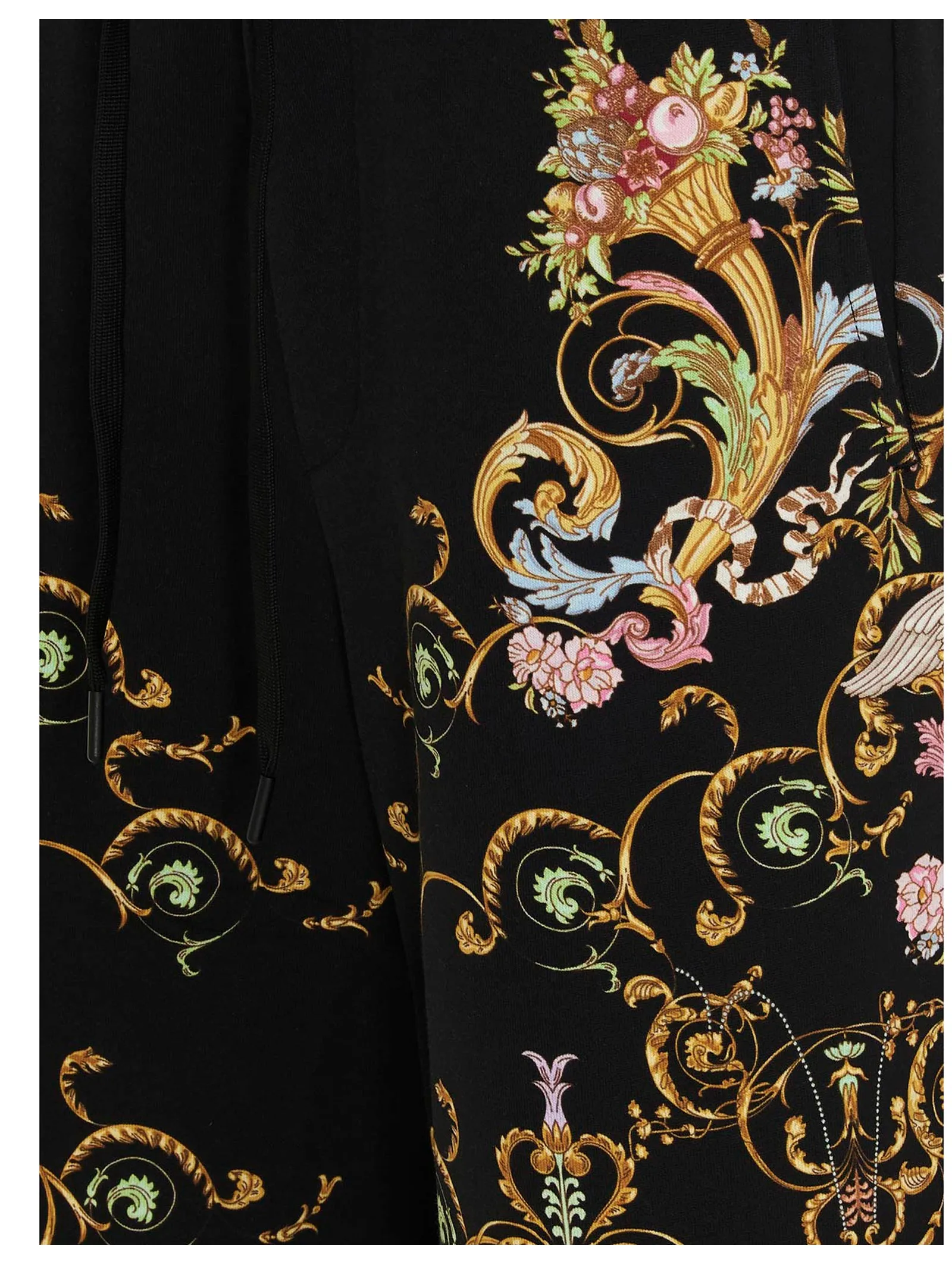 Versace Jeans Couture Barocco Printed Drawstring Flared Shorts