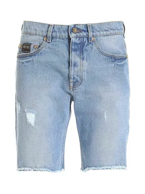 Versace Jeans Couture Distressed Denim Shorts