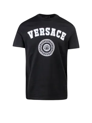 Versace Logo Printed Crewneck T-Shirt
