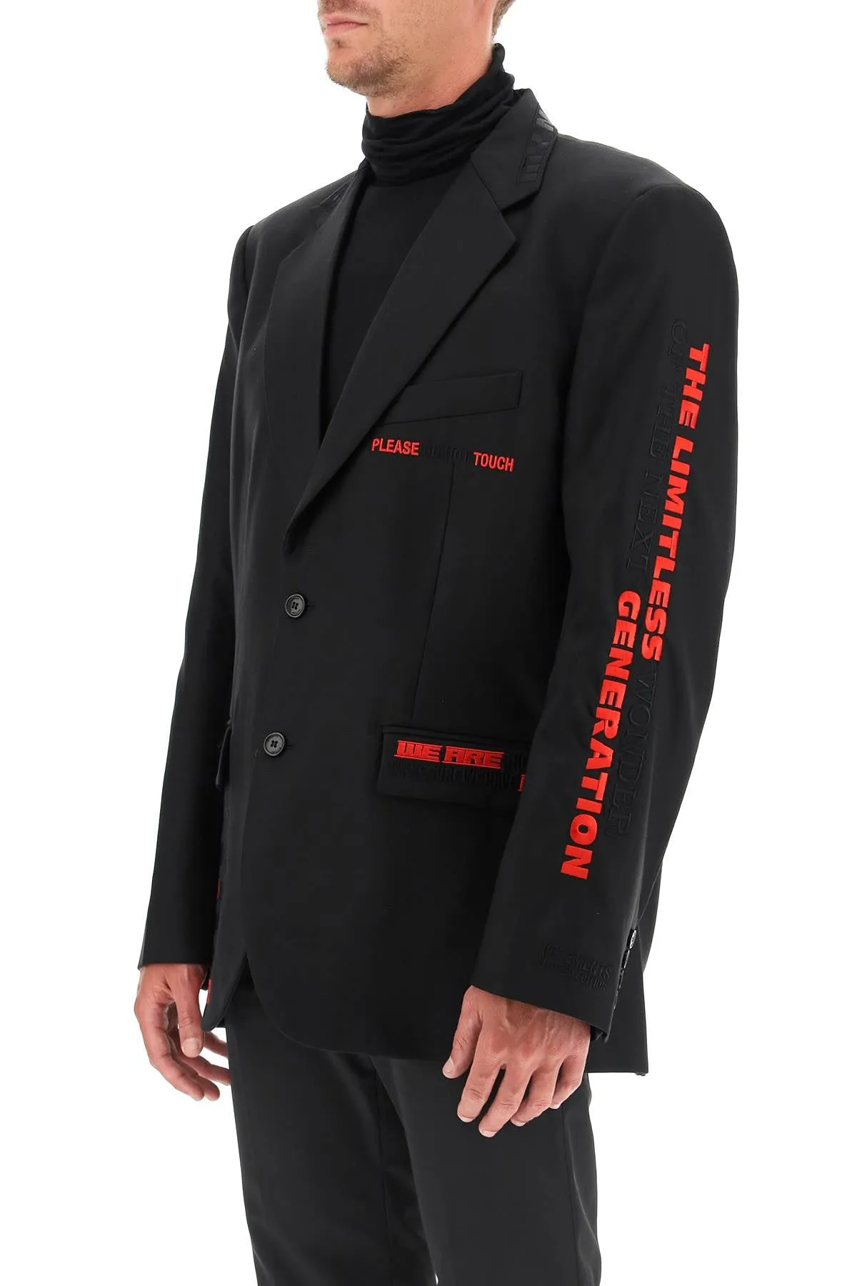 Vetements Embroidered Single-Breasted Jacket