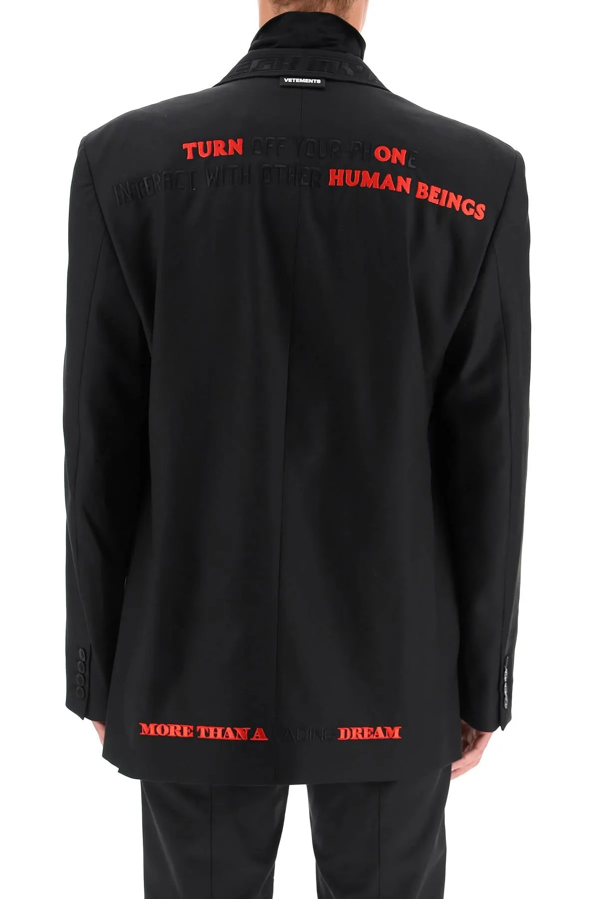 Vetements Embroidered Single-Breasted Jacket