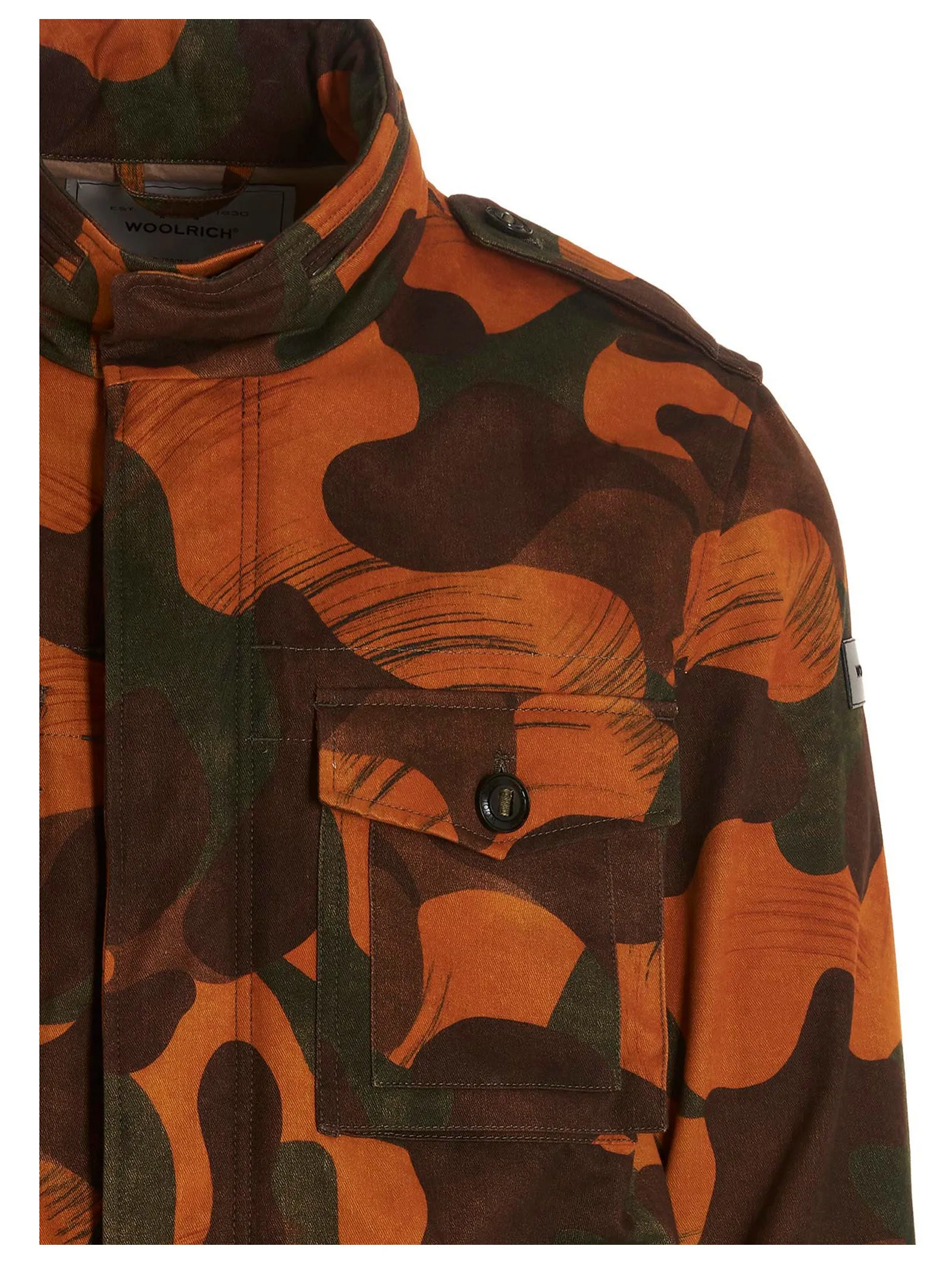 Woolrich Camouflage Printed Zip-Up Jacket