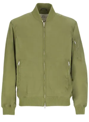 Woolrich Logo Embroidered Zip-Up Jacket