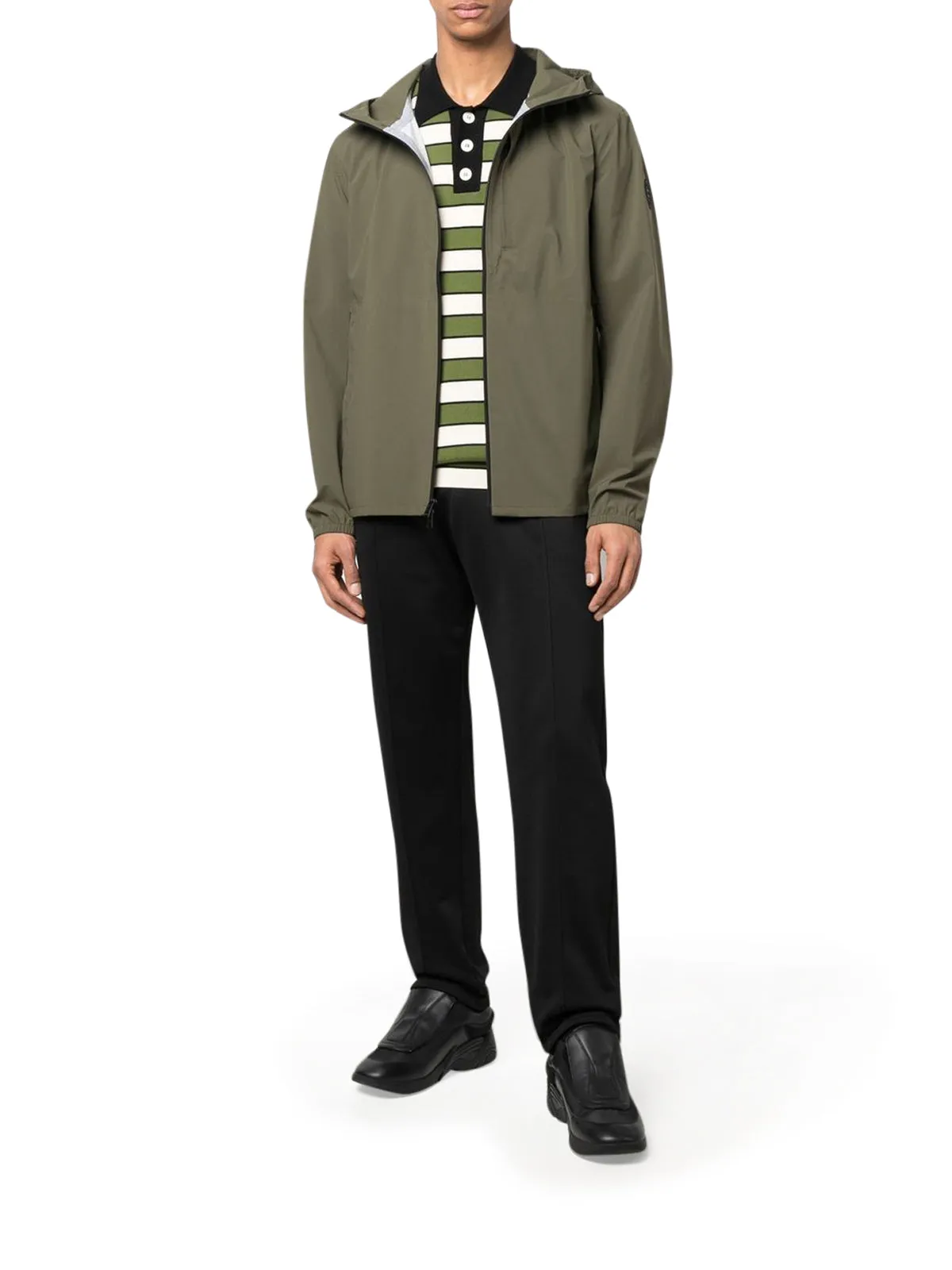 Woolrich Logo Patch Zip-Up Jacket