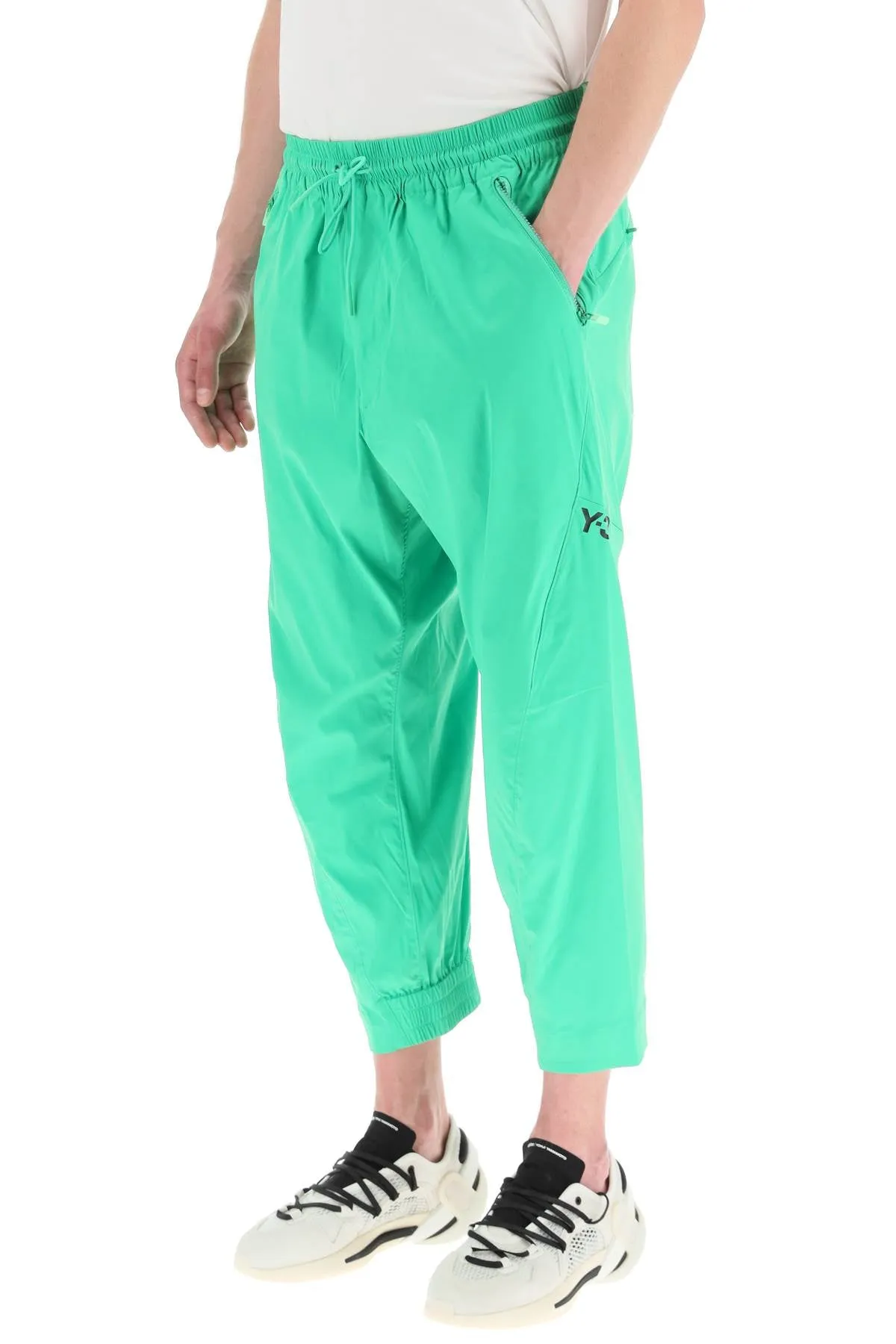 Y-3 Logo Print Cropped Track Trousers
