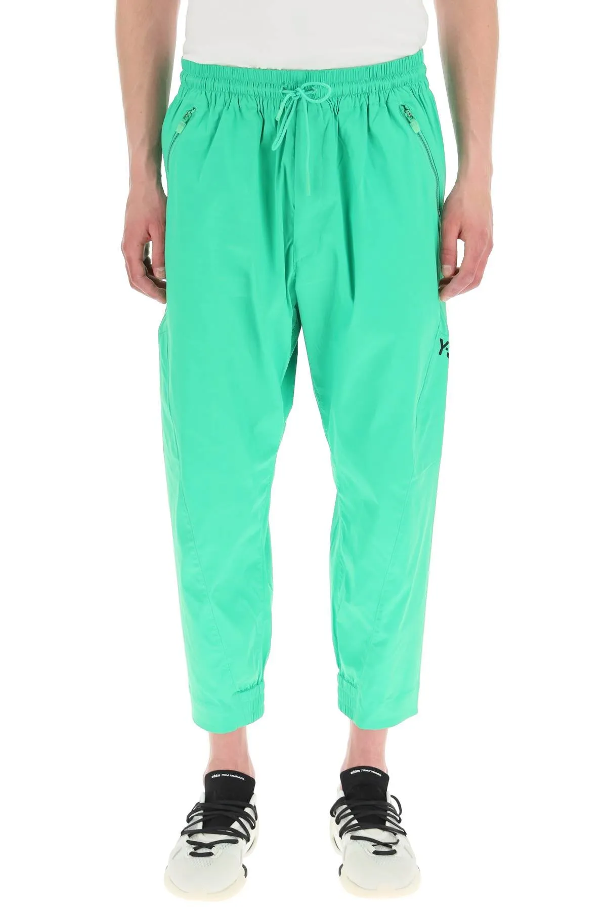 Y-3 Logo Print Cropped Track Trousers