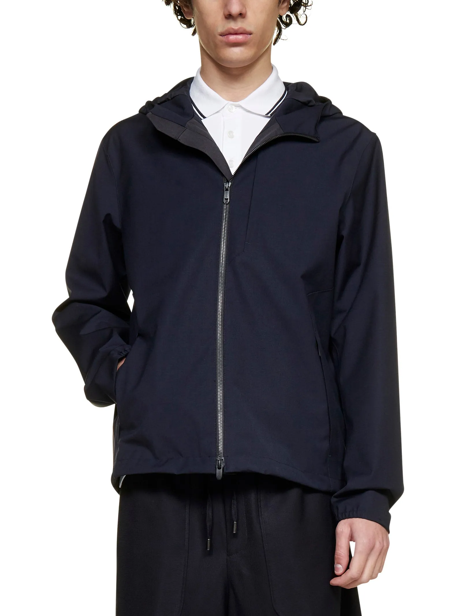 Z Zegna Zip-Up Hooded Jacket
